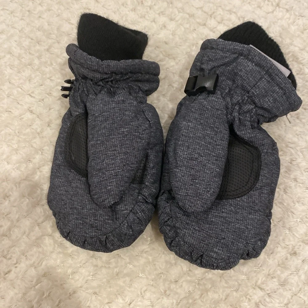 Gray with black lining 4t-5t mittens